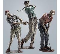 EDXTNKQC Art Statue - Statue Sculpture, Golfer Statues, Creative Golf Sculpture Home Decoration, Modern Sports Ornaments, Golf Figure Model, Collection Gift Craft Statues(C)