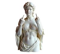 EDXTNKQC Art Statue, Statue Sculpture, Middle Finger Figure White Sculpture, Modern Art Resin Decorative Ornaments, Rebellious Figure Statues(A)