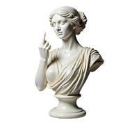 EDXTNKQC Art Statue, Statue Sculpture, Middle Finger Figure White Sculpture, Modern Art Resin Decorative Ornaments, Rebellious Figure Statues(D)