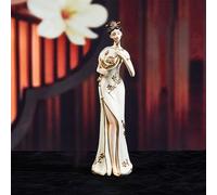 EDXTNKQC Desktop Decoration Figurine - Art Statue, Classical Lady Musicians Decorative Statues, Chinese Traditional Porcelain Figurine Ornaments, Retro Chinese Style Art Decoration Sculptures(B)