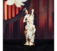 EDXTNKQC Desktop Decoration Figurine - Art Statue, Classical Lady Musicians Decorative Statues, Chinese Traditional Porcelain Figurine Ornaments, Retro Chinese Style Art Decoration Sculptures(D)