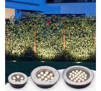 EDXTNKQC LED Beam Spotlight, 220V Outdoor LED Garden Lawn Underground Lamp, IP67 Outdoor Waterproof Recessed LEDs Ultra-Thin Underground Lamp(Blue,3W(80mm*40mm))