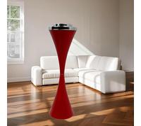 EDXTNKQC Men Creative Ashtrays - Floor Standing Ash Column, Floor Standing Cigarette Ashtray Stand, Commercial Metal Cigar Ash Container, Stainless Steel Cigarette Butt Box With Lid(Red)