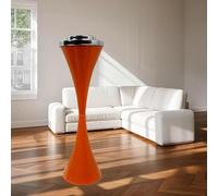 EDXTNKQC Men Creative Ashtrays - Floor Standing Ash Column, Floor Standing Cigarette Ashtray Stand, Commercial Metal Cigar Ash Container, Stainless Steel Cigarette Butt Box With Lid(Orange)