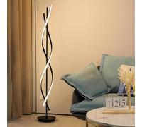 EDXTNKQC Spiral Floor Ring Curve Floor Spotlight, Dimmable Modern Creative Corner Lights for Living Room, Reading Floor Standing Light for Bedroom Office, with Remote Control(B)