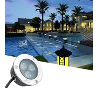 EDXTNKQC Underground Light LED - Beam Spotlight, IP68 Waterproof Stainless Steel Underwater Spotlight, 3W Ultra-Thin Recessed Buried Light, Suitable for Parks and Underwater Applications(Green,22V)