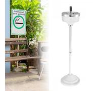 EDXTNKQC Wall Mounted Ashtray - Standing Ashtray Outdoor, Outdoor Floor-standing Commercial Cigarette Butt Container, Metal Easy-to-install Ashtrays, Suitable For Multiple Scenarios(White)