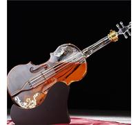EDXTNKQC Whiskey Decanter - Art Statue, 1000ml Guitar-shaped Whiskey Decanter Sculpture, New Interesting Glass Bottle, Exquisitely Carved Glass Ornaments, Home Bar Wine Dispenser