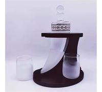 EDXTNKQC Whiskey Decanter - Art Statue, 1000ml Horn-shaped Whiskey Decanter Sculpture, Handcrafted Creative Glass Bottle With Two Glasses, Home Bar Decoration