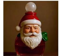 EDXTNKQC Whiskey Decanter, Art Statue, 300/750ml Santa Claus-shaped Whiskey Decanter Sculpture, Home/bar Decoration, Handcrafted Leak-proof Glass Bottle(300ml)