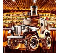 EDXTNKQC Whiskey Decanter, Art Statue, 300ml Car Whiskey Decanter Sculpture, Off-road Vehicle Decorative Wine Bottle Ornament, Glass Wine Dispenser, Home Bar Decoration