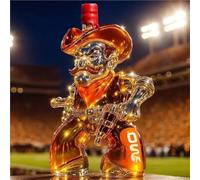 EDXTNKQC Whiskey Decanter, Art Statue, 300ml Cowboy-themed Whiskey Decanter, Creative Character Glass Bottle, Portable And Stylish Cowboy Bottle, Home/Bar Glass Ornament(E)