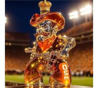 EDXTNKQC Whiskey Decanter, Art Statue, 300ml Cowboy-themed Whiskey Decanter, Creative Character Glass Bottle, Portable And Stylish Cowboy Bottle, Home/Bar Glass Ornament(A)