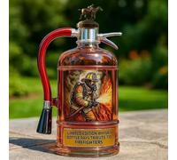 EDXTNKQC Whiskey Decanter, Art Statue, 300ml Fire Extinguisher-Shaped Whiskey Decanter, Creative Handmade Glass Bottle, Fire Extinguisher Glassware, Home/Bar Decorative Ornament(F)