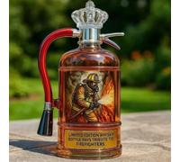 EDXTNKQC Whiskey Decanter, Art Statue, 300ml Fire Extinguisher-Shaped Whiskey Decanter, Creative Handmade Glass Bottle, Fire Extinguisher Glassware, Home/Bar Decorative Ornament(D)