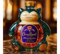 EDXTNKQC Whiskey Decanter, Art Statue, 300ml Miniature Fat Cat Whiskey Decanter Sculpture, Cute Bar/Home Decor, Portable Leak-proof Glass Bottle, Miniature Fat Cat Bar Set(A)