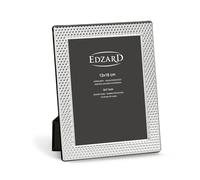 EDZARD Barletta Picture Frame for Photo 13 x 18 cm Elegant Silver-Plated Tarnish Resistant with Velvet Backing with 2 Hangers Photo Frame for Standing and Hanging