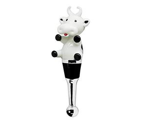 Edzard bottle cap cow for champagne, wine and sparkling wine, Murano glass technique, 4,7 in high, handmade