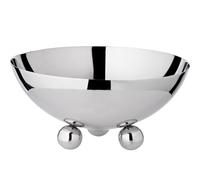 EDZARD Bowl Chicago (Diameter 19.5 cm, Height 9 cm) on 3 Ball feet, high-Gloss Polished Stainless Steel