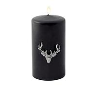 EDZARD Candle pin/Candlestick elk, Aluminium Nickel-Plated, Set of 3, Height 1,9 in