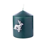 EDZARD Candle Pins Rabbit Set of 4 (H 4 cm), Aluminium, Nickel-Plated | bunny motif, for pillar candles, candle picks, easter decoration, spring decor, table decor