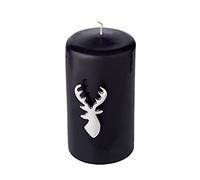 EDZARD Candle Pins Risa Set of 4 (H 7 cm), Elk Head, Nickel-Plated | stag antler motif, for pillar candles, candle picks, silver coloured, advent wreath, christmas decoration