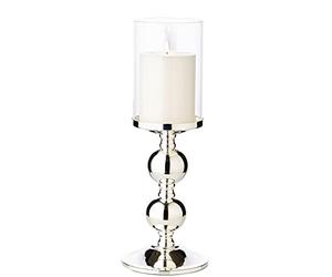 EDZARD Candlestick Bamboo, height 13,4 in, silver plated, tarnish protected