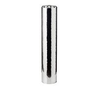 EDZARD Candlestick Boston, height 23,6 in, stainless steel, hammered, nickel plated, noble high gloss polished, for candle ø 3,9 in