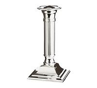 EDZARD Candlestick Lincoln fluted, height 5,9 in, silver plated, tarnish protected