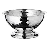 EDZARD Champagne Bowl Cara Set of 2 (Ø 40 cm, H 21 cm), Hammered | Stainless steel, for 5 bottles each, large party tub, wine cooler, bottle holder, hospitality, champagne cooler