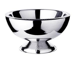 EDZARD Champagne Cooler Till, (h 9.45″, Ø 16.93″), Stainless Steel, Double-Walled - Double Walled Champagne Bucket, Stainless Steel Wine Cooler, Modern ice Bucket for Bottles