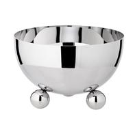 EDZARD Chicago Bowl Diameter 15 cm Height 9 cm on 3 Ball Feet Polished Stainless Steel