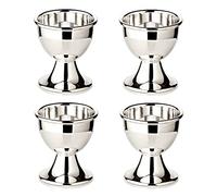Edzard Classo Egg Cups, Height 5 cm, Heavy Silver-Plated, Classic Shape, Silver Cups for Breakfast Egg, Breakfast Table, Easter, Table Decoration