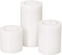 EDZARD Cornelius Tea Light Holder Tea Light Candle Permanent Candle Set of 3; Diameter 2.36 in; Height 2.36 in, 3.15 in and 3.94 in; for Standard Tea Lights and Transparent Higher Tea Lights