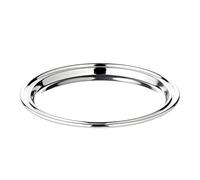 EDZARD Decorative Tray Pipe (Ø 17 cm), Silver Plated, Tarnish Resistant | for serving and presenting, small silver plate, gallery style, table decoration, gift idea