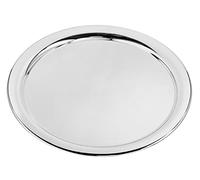 EDZARD Decorative Tray Porto (Ø 32 cm), Round, Silver Plated | tarnish resistant, serving and candle tray, table decoration, serving set, gift idea