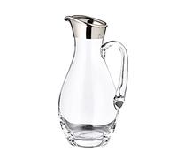 EDZARD Jug Johnny, Hand-Blown Crystal Glass with Platinum Rim, Height 11.8 in, ø 5.5 in, Capacity 1.8 litres