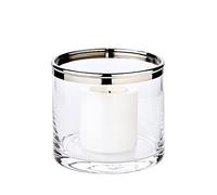 EDZARD Lantern "Molly" made of platinum glass, height 3,9 in, diameter 4,3 in