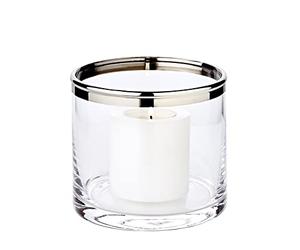 EDZARD Lantern "Molly" made of platinum glass, height 3,9 in, diameter 4,3 in