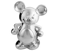 EDZARD mouse money box, silver plated, tarnish protected, decorative collectible coin bank for adults, height 7.5 in