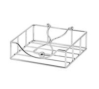 EDZARD Napkin Holder Atlas, Silver Plated, Tarnish Protected, 7,4 x 7,5 in