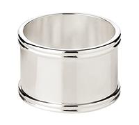 Edzard Round Silver-Plated Napkin Rings (Set of 6), Stainless Steel, Silver | tarnish resistant, for fabric and paper napkins, table decoration, wedding decor, party favour