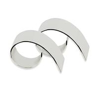 EDZARD Set of 2 napkin rings Volute, precious silver plated, tarnish resistant, length 2.4 in, diameter 1.4 in
