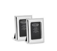 EDZARD Adria Photo Frames for Photos 4 x 6 cm Silver-Plated Tarnish-Resistant Pack of 2