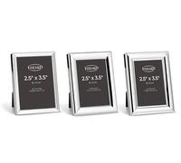 Edzard set of 3 picture frames Joline for photos 6 x 9 cm, 3 different designs, silver-plated, tarnish-proof