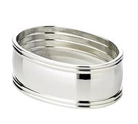 EDZARD set of 4 napkin rings thread, length 2,4 in, silver plated, tarnish protected