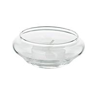 EDZARD set of 4 swimming tea light holders Iris, mouth blown glass, diameter 3,1 in, height 1,6 in