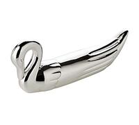 EDZARD Set of 6 knife rest Swan, length 2,8 in, silver plated | Cutlery tray for knife, fork, spoon and chopsticks, knife stand, cutlery holder, table culture, party table, gift