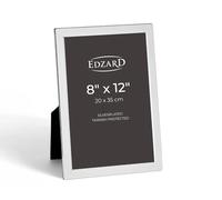 Edzard photo frame Salerno for photo DIN A4 (8 x 12 in), silver plated, tarnish protected, picture frame for certificates