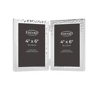 EDZARD Silver Plated Double Photo Frame Collage Pavia 6"x4" (10x15 cm)